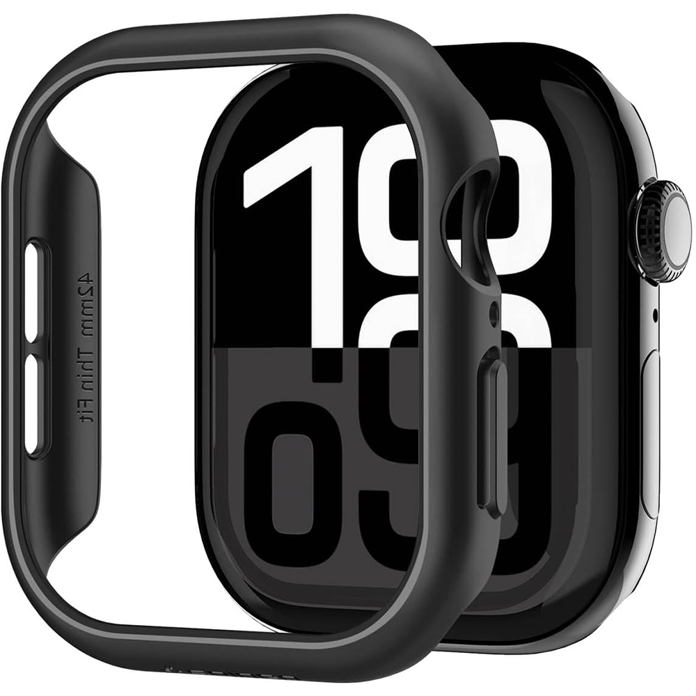 Etui Spigen Thin Fit do Apple Watch 10 (42 mm), czarne